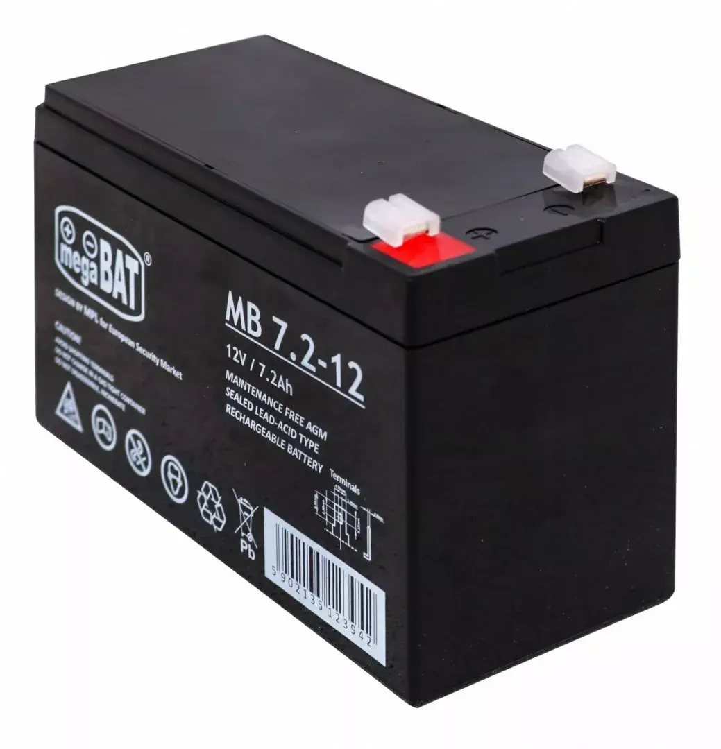 Noslēgts akumulators megaBAT MB 7.2-12 12V 7Ah Photo 4