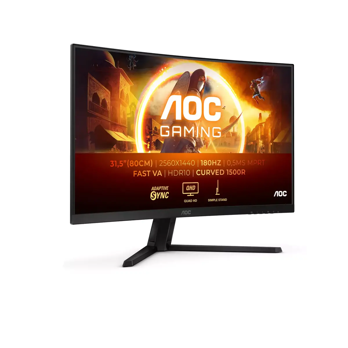 AOC CQ32G4VE 32" izliekts QHD spēļu monitors Photo 15