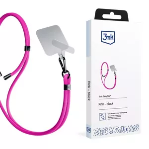 3MK EasyClip strap Mobile phone Nylon Zinc Black Pink