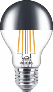 Светодиодная филаментная лампа Philips A60 E27 7.2W 650лм 2700K Теплый белый зеркальная корона