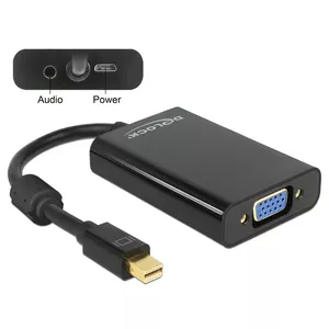 Адаптер видео кабеля DeLOCK 65598 Mini DisplayPort на VGA 3.5mm