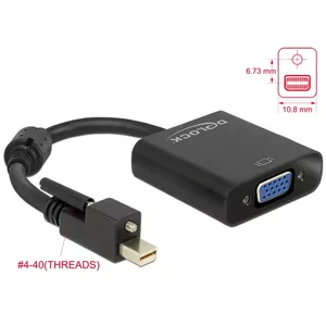 Адаптер видео кабеля DeLOCK 62641 Mini DisplayPort на VGA 0.25м