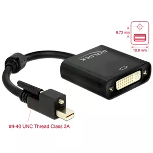 Video Cable Adapter DeLOCK 62639 Mini DisplayPort to DVI-I 0.25m Black