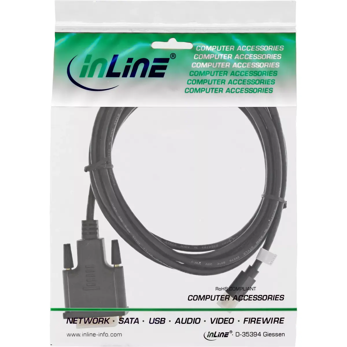 Mini DisplayPort vīriešu uz DVI-D kabelis InLine 17226 Photo 2