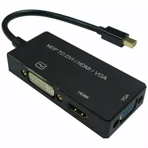 Video Cable Adapter VALUE 12.99.3154 Mini DisplayPort HDMI VGA 0.1m Black