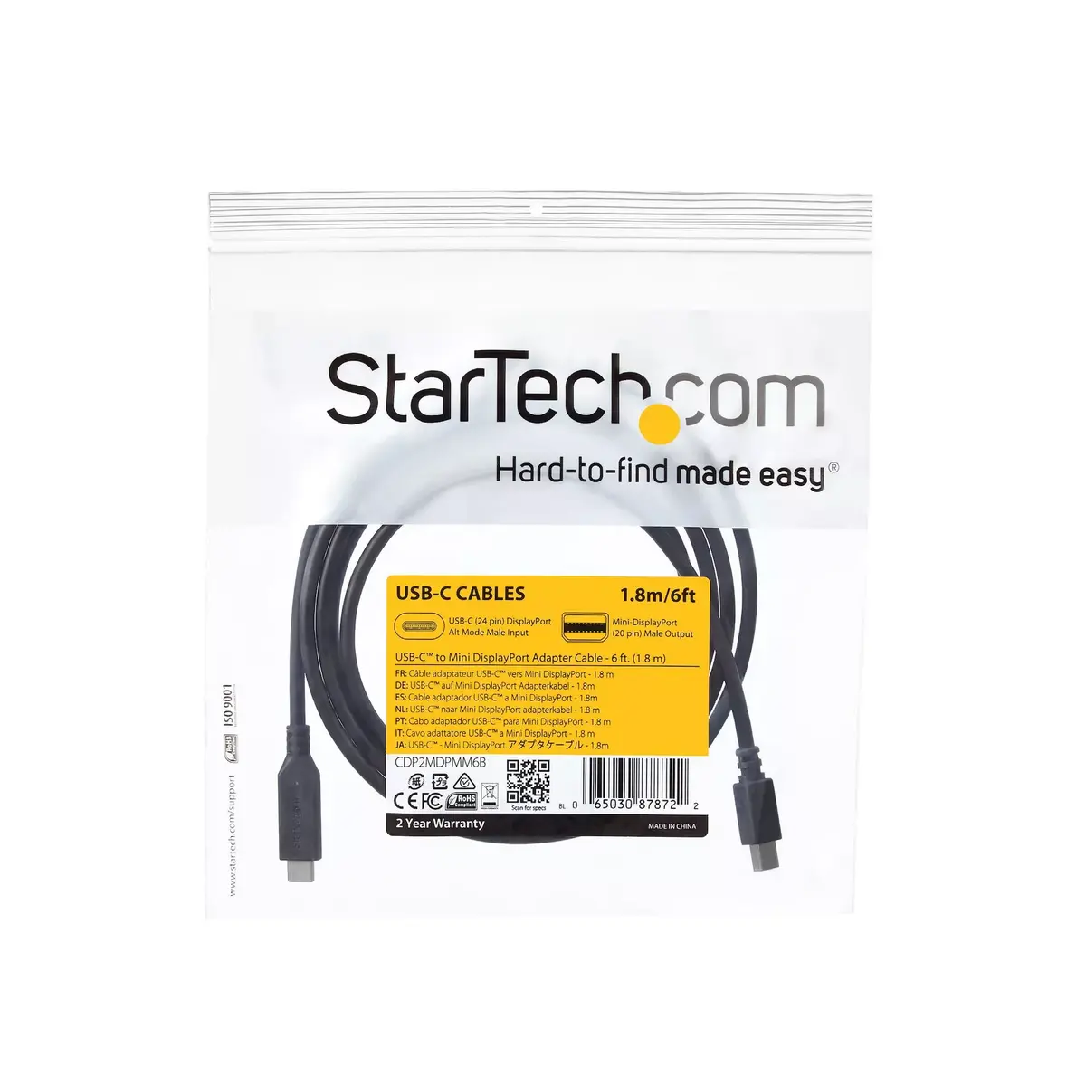 USB-C to Mini DisplayPort Cable StarTech CDP2MDPMM6B Photo 7