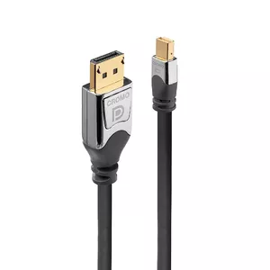 Mini DisplayPort to DisplayPort cable Lindy 3 m, grey, MiniDP to DP