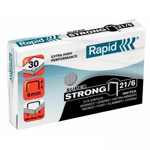 Staples pack Rapid 24867700 — 1000 staples, gauge 21/6, leg 6 mm, pack 35×10×57 mm