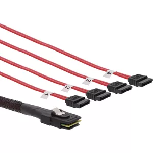 InLine SAS cable Mini SAS SFF8087 to 4x SATA Crossover OCF 0.75m