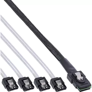 SAS Cable InLine Mini SAS SFF8087 to 4x SATA direct OCR 0.5m