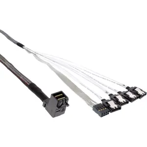 InLine Mini SAS HD Cable SFF-8643 angled to 4x SATA 0.5m