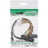 InLine Mini SAS HD kabelis SFF-8643 uz 4x SFF-8482 + Power Photo 2