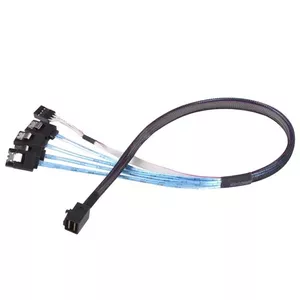 Кабель Silverstone CPS05 0.5 м Mini-SAS SFF-8643 на SATA 7-Pin