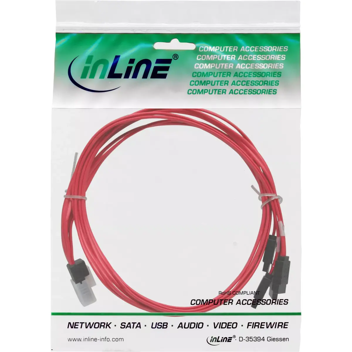 InLine SAS cable Mini SAS SFF8087 to 4x SATA Photo 2
