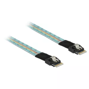 Iekšējais SAS kabelis DELOCK 85080 — Slim SAS SFF-8654 4i–4i, 0,5 m, 24 Gbit/s