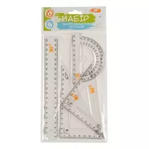 Ruler set YES model 200-15283 — 4-piece plastic rulers, 20 cm