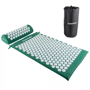 Acupressure Mat and Pillow Tunturi 14TUSYO070, green — acupressure set for relaxation and muscle relief