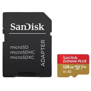 MicroSDXC memory card Western Digital SanDisk Extreme PLUS 128 GB — Class 10, 200 MB/s read, 90 MB/s write, U3 V30