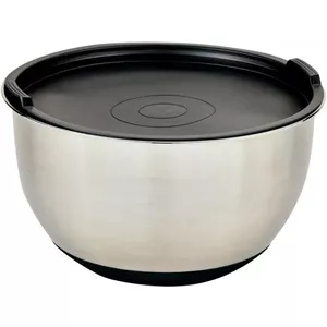 Mixing Bowl KESPER DE7690890 20 cm Stainless Steel with Black Silicone Base, 2.0 L