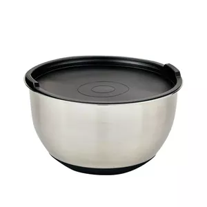Миска из нержавеющей стали KESPER DE7690895 18 см с силиконовым дном и крышкой