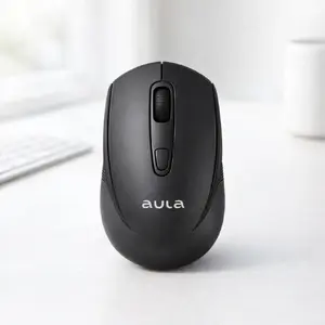 Mouse AULA AM205 2.4G Wireless Mouse with 4 Buttons (800-1600dpi) Black