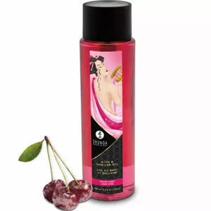 Vannas un dušas želeja Shunga Frosted Cherry 370 ml — aromatizēts mazgāšanas līdzeklis