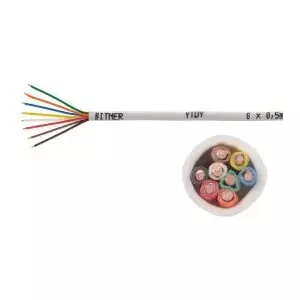 Alarm cable BITNER YTDY 8x0.5 100 m — 8 conductors, 0.5 mm², PVC sheath