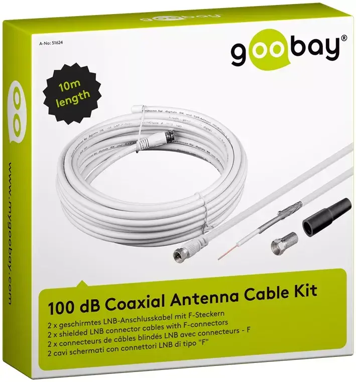 Koaksiālais antenas kabelis Goobay 100 dB Photo 3