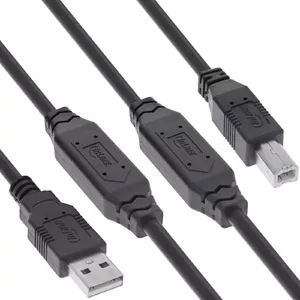 InLine USB 2.0 aktīvais kabelis USB-A male uz USB-B male 15m