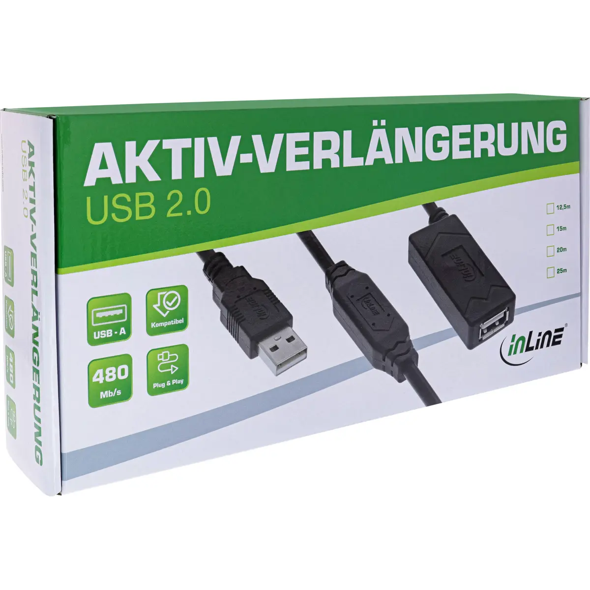 InLine USB 2.0 Active Extension Cable 20m Photo 4