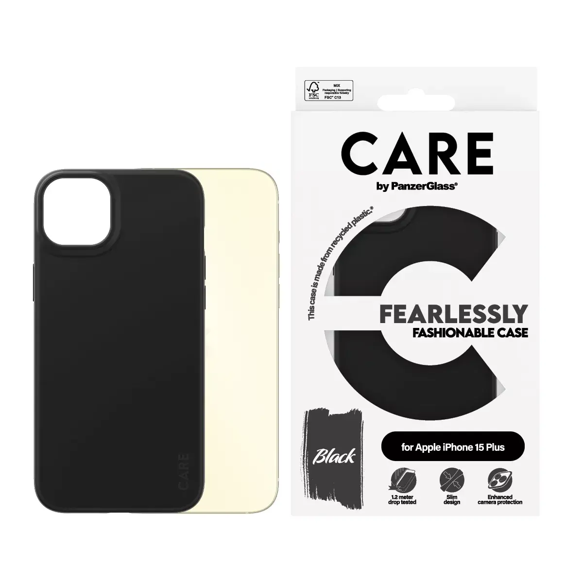 Чехол PanzerGlass CARE by Fashionable Case Black iPhone 15 Plus Photo 2