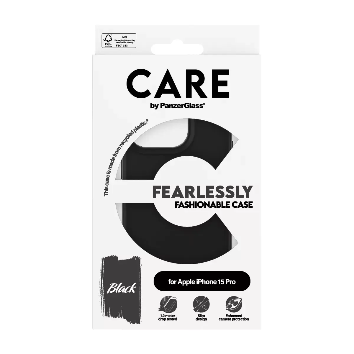 Cover PanzerGlass CARE by Fashionable Case Black iPhone 15 Pro Photo 3
