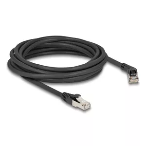Tīkla kabelis DeLOCK RJ45 Cat.6A 45° taisnā uz leju 5m melns
