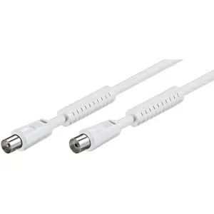 Коаксиальный кабель Goobay 50725 5 м IEC белый