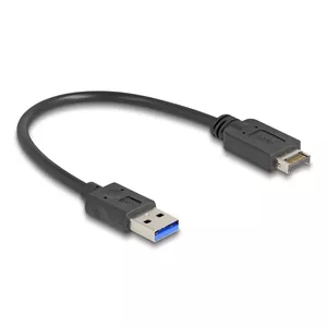 DeLOCK USB Cable 10 Gbps Type-E Key A 20 pin male to Type-A male 30 cm