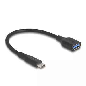 DeLOCK USB Adapter USB Type-C male to Type-A female 10 Gbps 19 cm 60 W