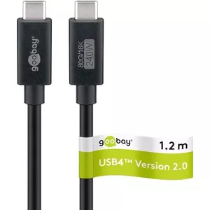 USB-C cable WENTRONIC USB4 Gen4 1.2m — supports 16k@60Hz and 4K@120Hz