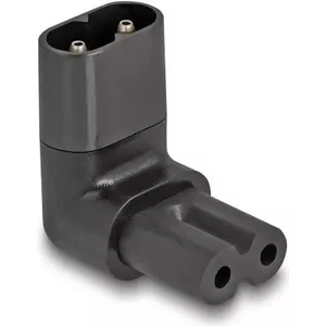 DeLOCK Netzadapter IEC 60320 C8 to C7 Plug Socket 2.5 A 90° Black
