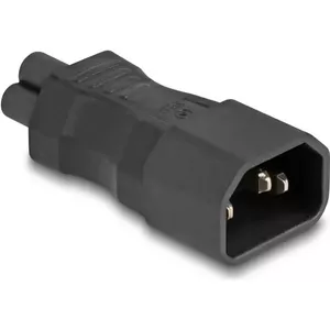 DeLOCK Netzadapter IEC 60320 - C14 auf C5 Stecker Buchse 2.5 A gerade Melns