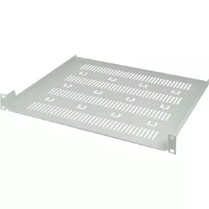 19" Shelf 1U 390D SCHROFF RAL7035 — 1U rack shelf, 390 mm depth, RAL7035