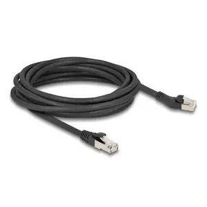 Network Cable DeLOCK RJ45 Cat.8.1 45° left angled 5m black