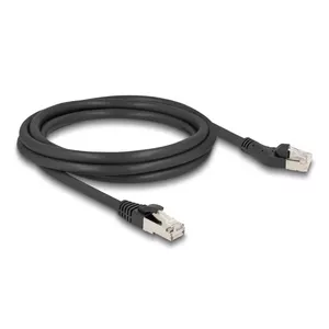 Сетевой кабель DeLOCK RJ45 Cat.8.1 S/FTP 45° левый угол 2м черный