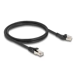 Network Cable DeLOCK RJ45 Cat.8.1 45° left angled to straight 1m black