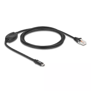 Адаптер DeLOCK USB 2.0 Type-C male к Serial RS-232 RJ45 male 1.8 м черный