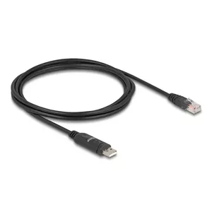Адаптер DeLOCK USB 2.0 Type-A male к Serial RS-232 RJ45 male 1.8м черный