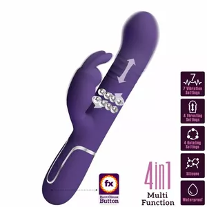 Vibrators pretty love Coale 4‑in‑1 silikona, ūdensizturīgs, violets