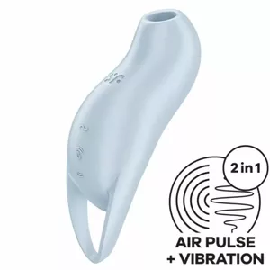 Clitoral stimulator Satisfyer Pocket Pro 1 — waterproof, rechargeable, light blue
