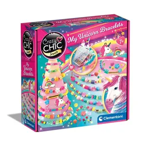 Набор для изготовления браслетов Clementoni Crazy Chic 50882 — бусы и помпоны, для детей от 7 лет
