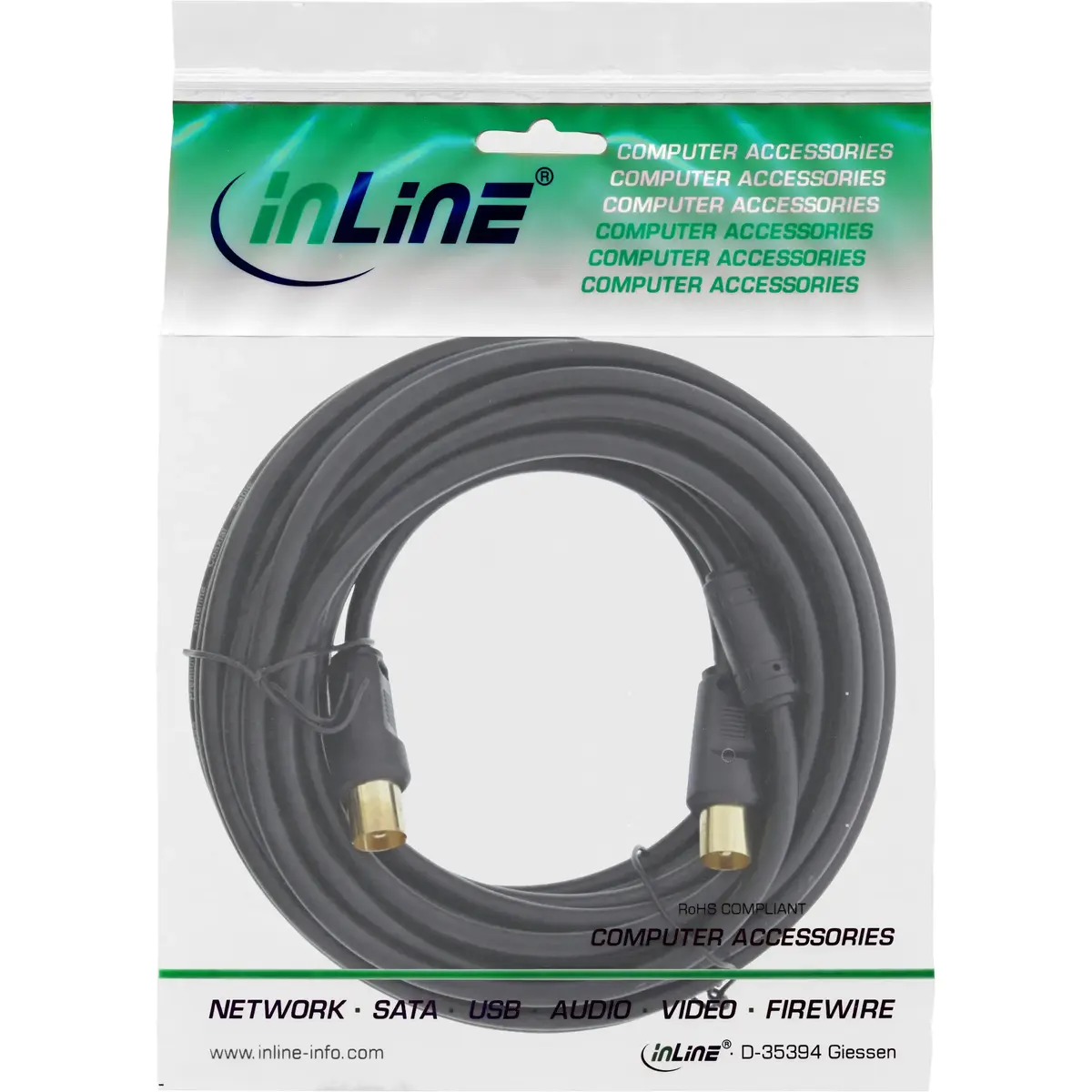 InLine Antenna Cable 2m F-type to F-type Photo 2