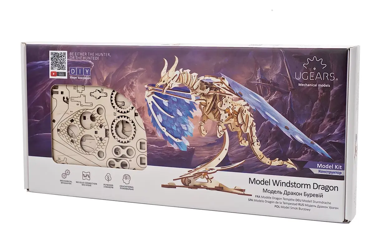 3D Пазл UGears Дракон Ветров Photo 12